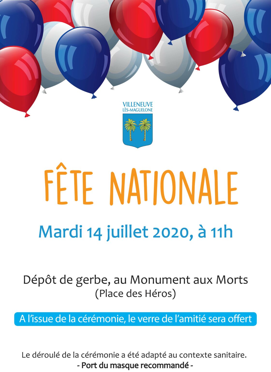 Fête nationale du 14 juillet cérémonie