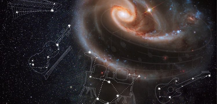 Photo du ciel pour illustrer la conférence astro-musicale