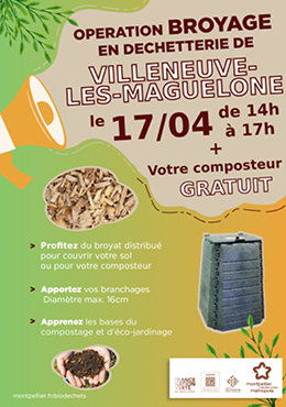 Opération Broyage en déchetterie de Villeneuve-lès-Maguelone