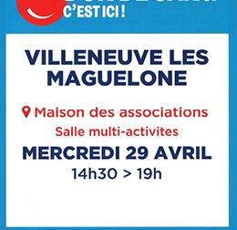 Villeneuve-lès-Maguelone Mercredi 29 avril 14h30-19h